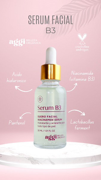 Serum aclarante B3 Niacinamida + Ácido hialurónico