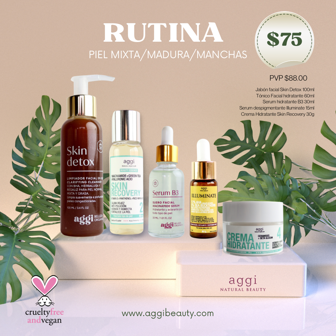 Kit rutina piel mixta/grasa con manchas o líneas