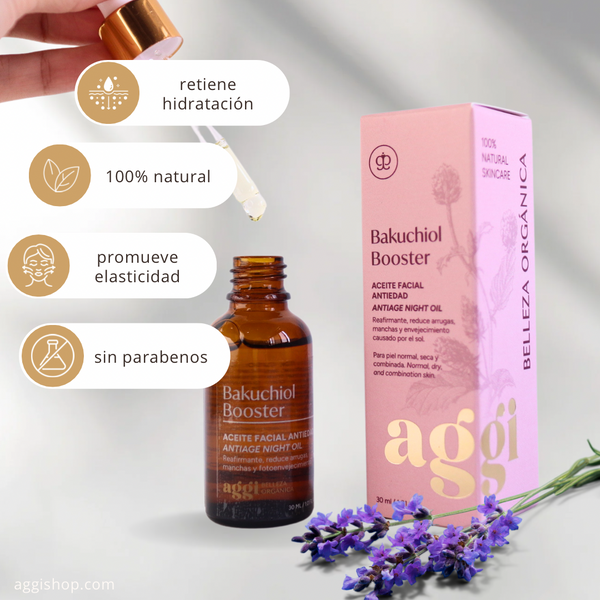 Aceite facial antiedad reafirmante Bakuchiol Booster